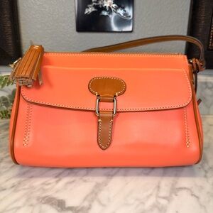 Dooney & Bourke Coral and Tan Shoulder Bag NWOT